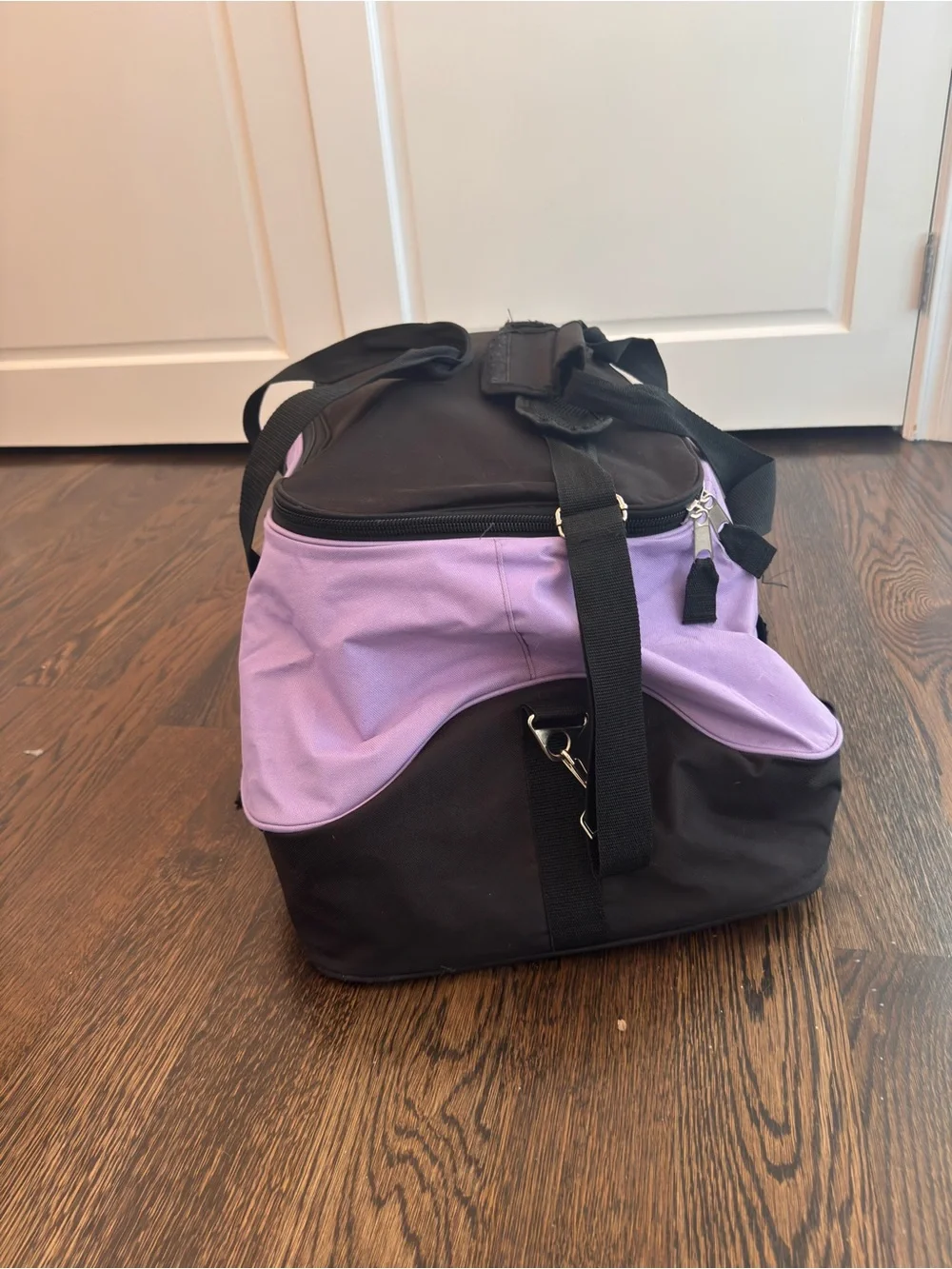 C&N Lavender and Black Duffel Bag for Summer Camp
